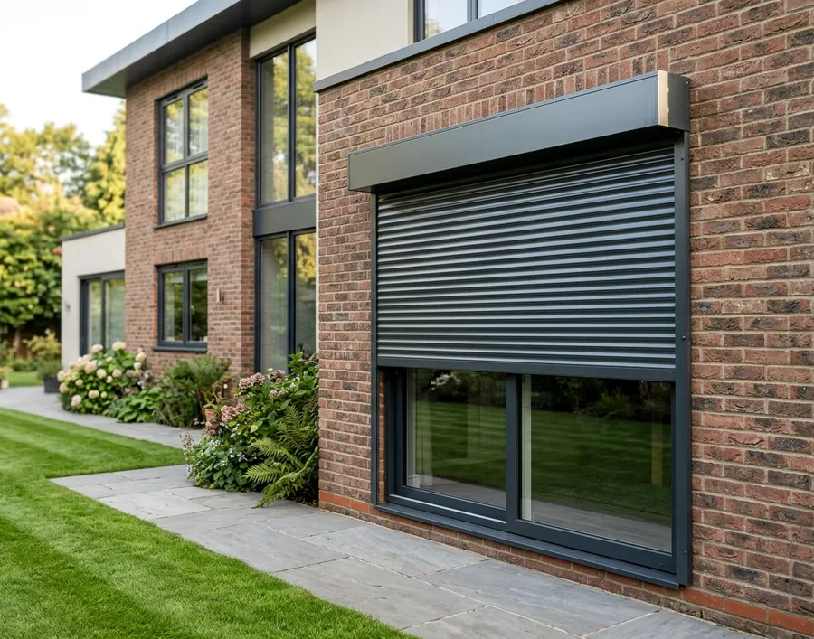 Roller shutters fitted in a Woodhill home